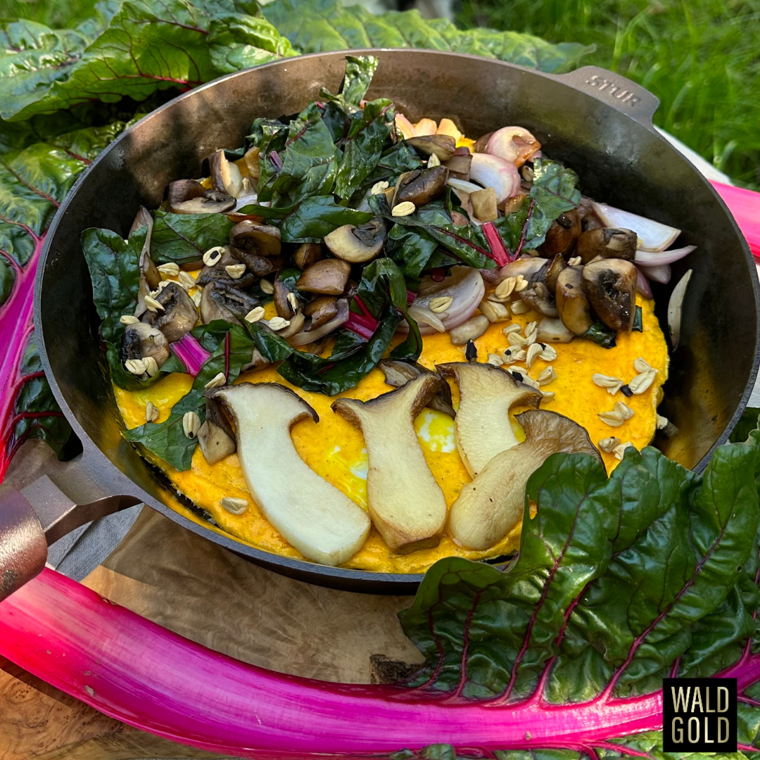 Pilz-Omelett mit Bucheckern
