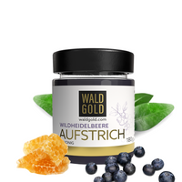 Wildheidelbeeren in Honig: Brotaufstrich